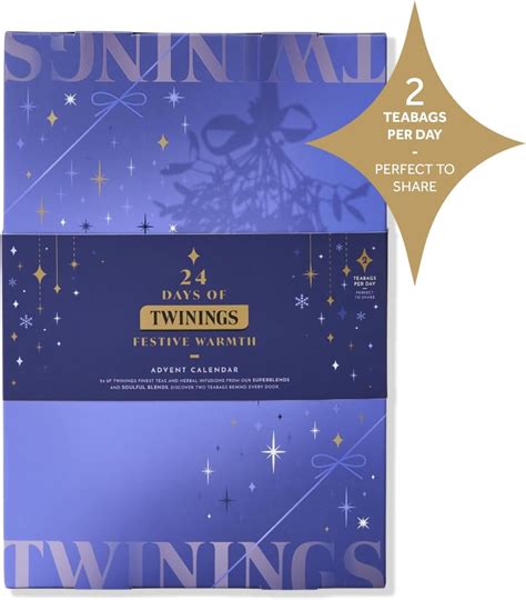 Twinings 24 Days of Festive Warmth Tea Advent Calendar 2023 | 48 Tea ...