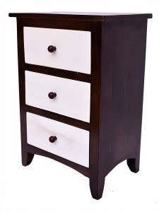 TRUE FURNITURE Rosewood (Sheesham) 3 Drawer Bed Side, Night Stand Solid ...