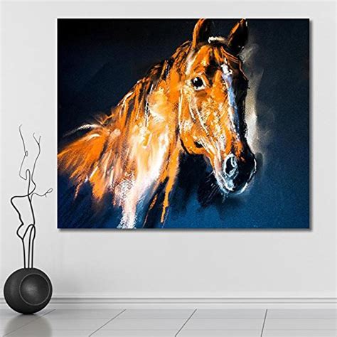 999store Unframed Printed Portrait of a Horse Canvas Painting (180 X ...