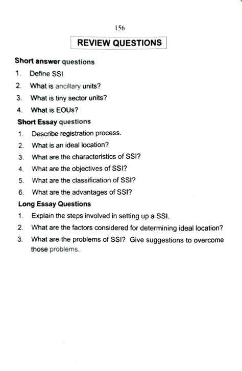 Entrepreneurship chapter 7 questions - 156 REVIEW QUESTIONS Short ...