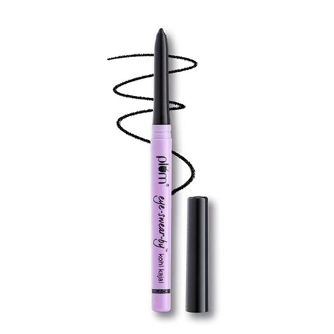 Plum Eye-Swear-By Kajal | Deep Black | Creamy Smooth | Smudge-Proof ...