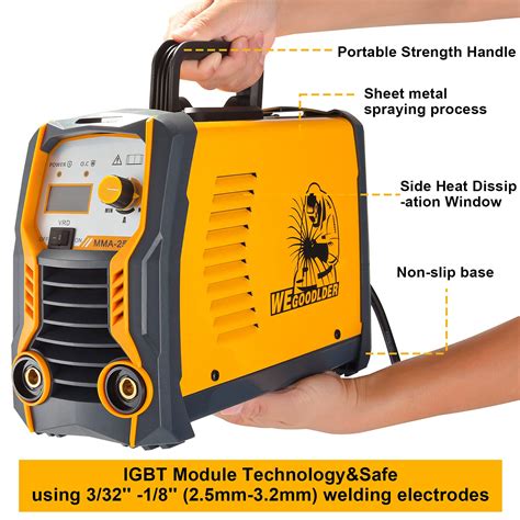 110V/220V Mini MMA Welder 200Amp ARC Stick Welding Machine IGBT Digital ...