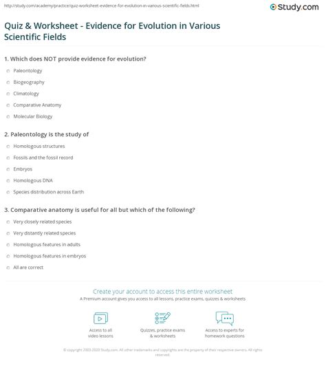 Evidence for Evolution Worksheet 的图像结果