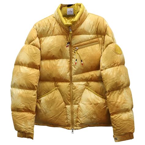 Moncler Genius Tie-Dyed Quilted Down Jacket in Yellow Cotton ref.588448 ...