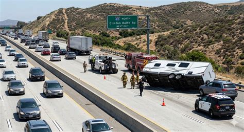 Overturned Trailer Prompts Hazmat Response and SigAlert on Northbound I ...