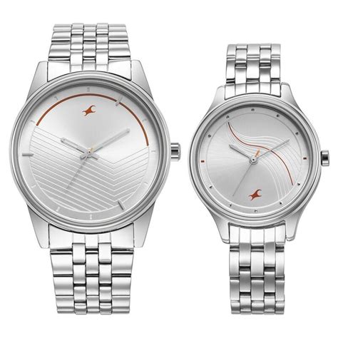 Buy Online Fastrack Mixmatched Quartz Analog Silver Dial Silver ...