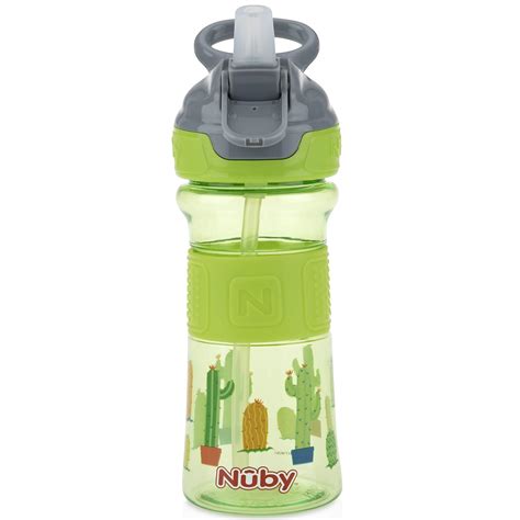 Buy Nuby Thirsty Kids Push Button Flip-it Soft Spout on The Go Water ...