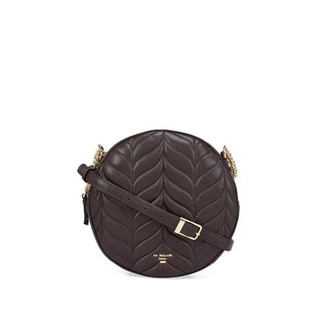 Buy Da Milano Brown Leather Sling Bag Online