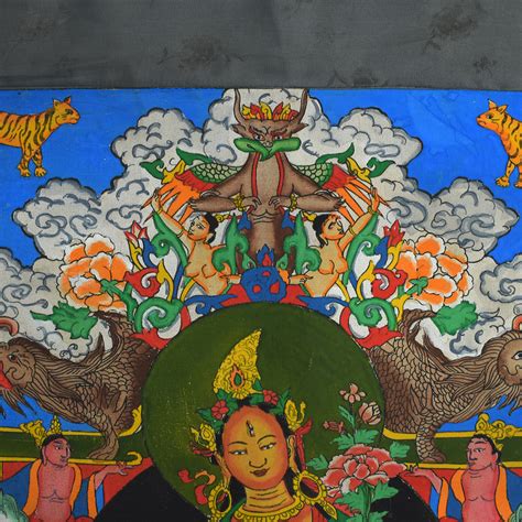 Tibetan Thangka Painting Of Buddhist Vasudhara