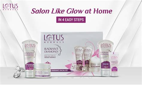 Buy Lotus Herbals Radiant Diamond Cellular Radiance 5 In 1 Facial Kit ...