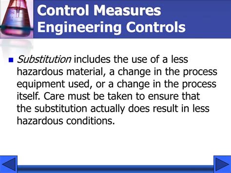 Image result for Example of Substitution Control Measure