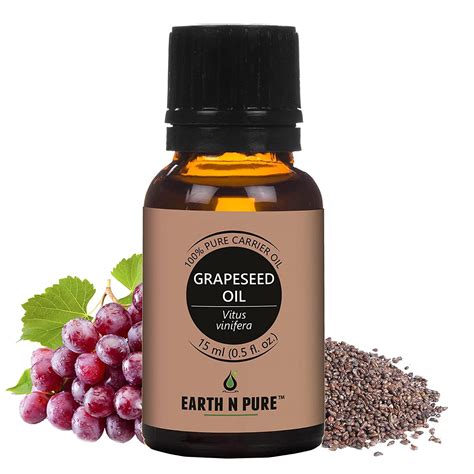 Buy Earth N Pure Grapeseed Carrier Oil 100% Cold-Pressed, Pure ...