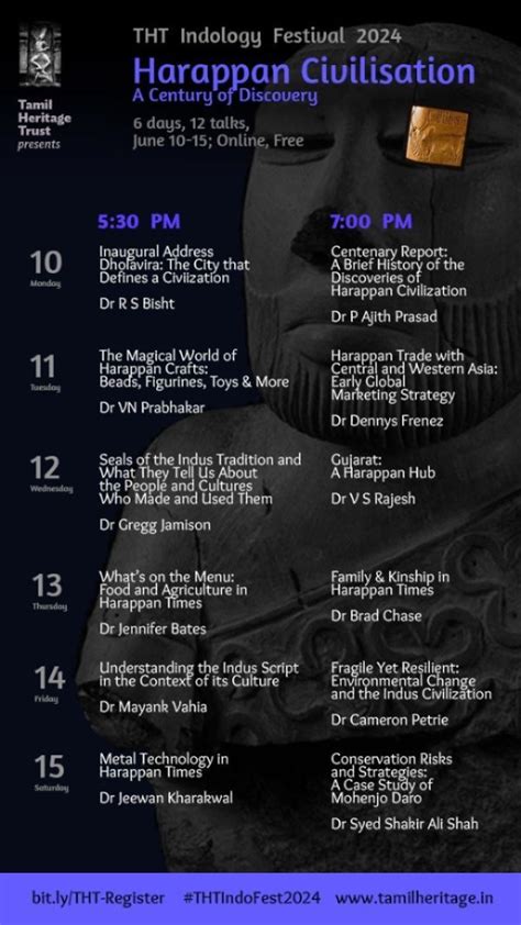 THT Indology Festival 2024. Harappan Civilization. June 10th-15th, 2024 ...