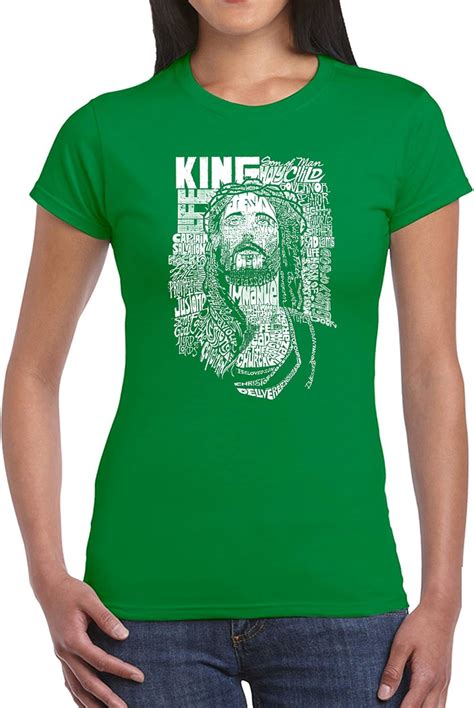 Buy LA POP ART Women's Word Art T-Shirt - Names of Jesus Word Art ...
