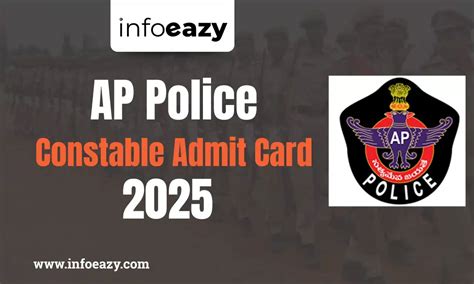 AP Police Constable Admit Card 2025 Out, Download Hall Ticket