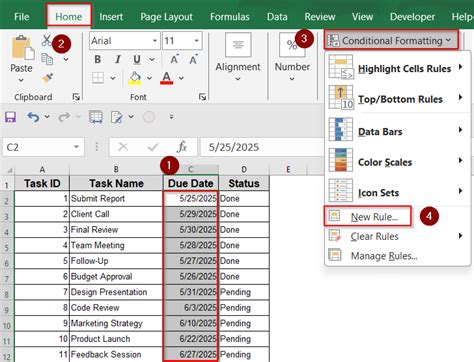 Image result for Excel Conditional Formatting Based On Overdue Dates