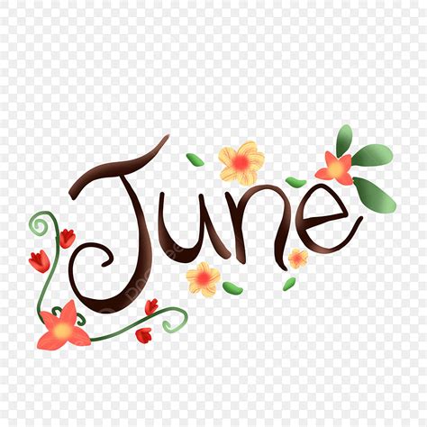 June Flowers Clip Art