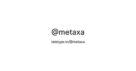 @metaxa — Teletype