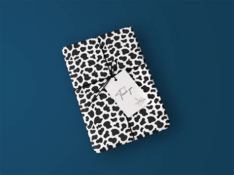 Black & White Cow Print - Gift Wrapping Paper (3 Sheets) | Chaarpai