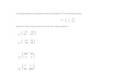 Image result for Diagonalization and Matrix Exponential