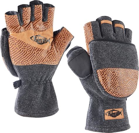 Amazon.com : Palmyth Magnetic Convertible Mittens for Men Fleece Ice ...