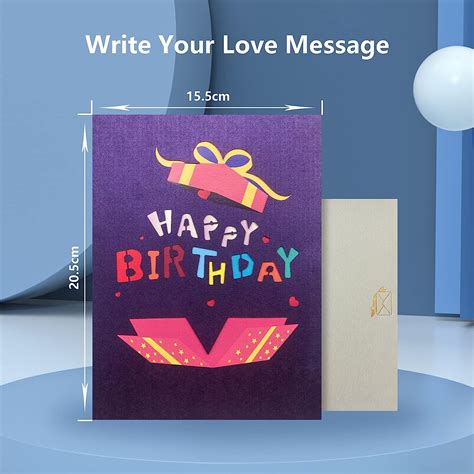 Buy Pop Up Birthday Card Music&Light,Birthday Card for Husband &Mom ...