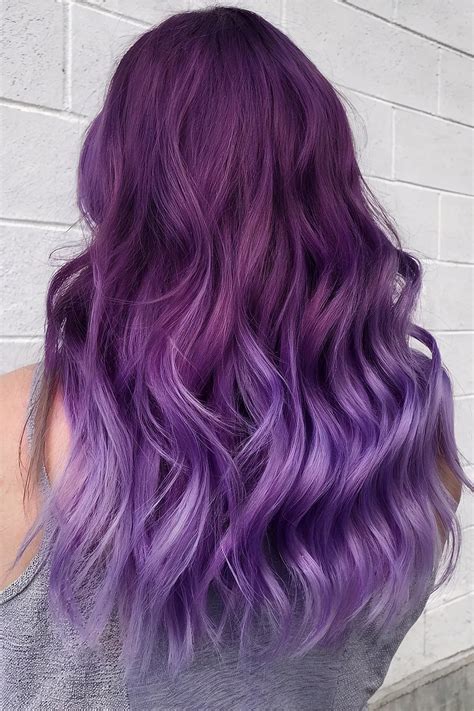 Purple Colored Ombre Hair
