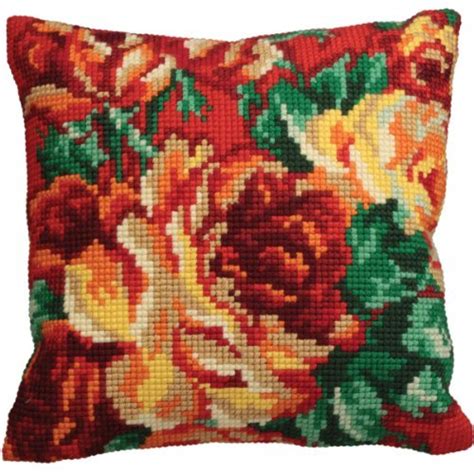 Buy Collection d'Art 40 x 40 cm "Cabbage Rose (Left)" Cross Stitch ...