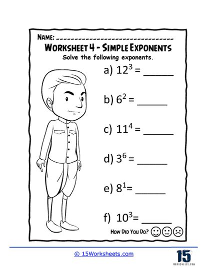 Image result for Exponents Beginner Worksheets