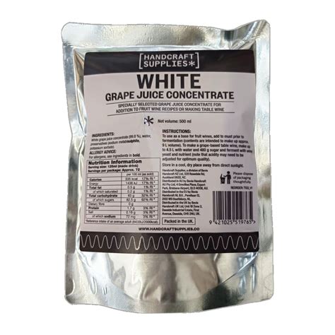Handcraft Supplies White Grape Juice Concentrate 500ml Wine Making Home ...
