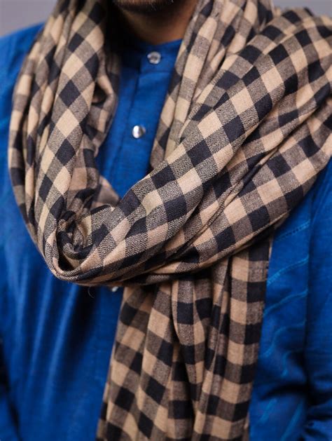 Men's Black Check Shawl – The Shawl Studio