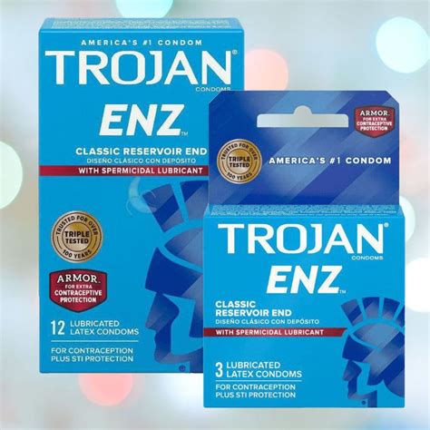Trojan ENZ Armor Spermicidal Condoms | Standard Size – Condomania.com