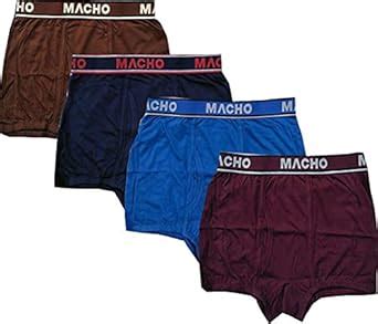 Buy Macho Men's Cotton Trunks (Pack of 4) (MACHO TEX_Multicolour_90 CM ...