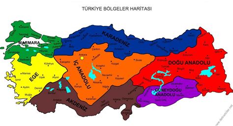 Türkiye'de hangi şehir hangi bölgede bulunur?