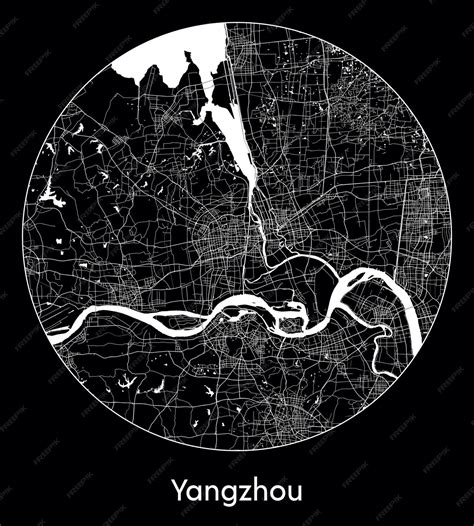 Premium Vector | City map asia china yangzhou vector illustration