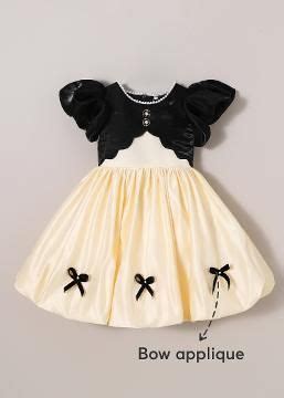 Shop Online Bow Applique Fit & Flare Dress at ₹999