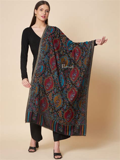 Pashtush Womens Extra Soft Bamboo Stole, Ethnic Woven Jaal Design, Mul ...