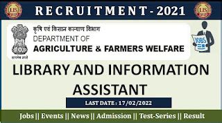 Recruitment for the Post Library & Information Assistant at CFQCTI ...