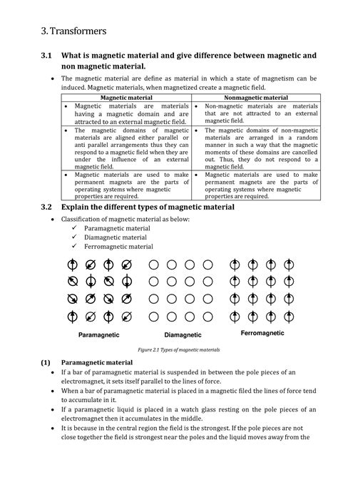 Unit 3 - Lecture Notes of Unit 3 - 3 What is magnetic material and give ...