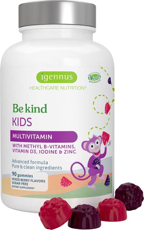 Amazon.com: Igennus Methylated Kids Multivitamin Gummy, MTHFR ...