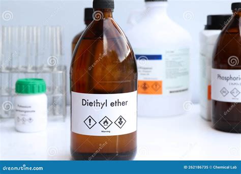 Diethyl Ether In Glass, Chemical In The Laboratory And Industry Royalty ...
