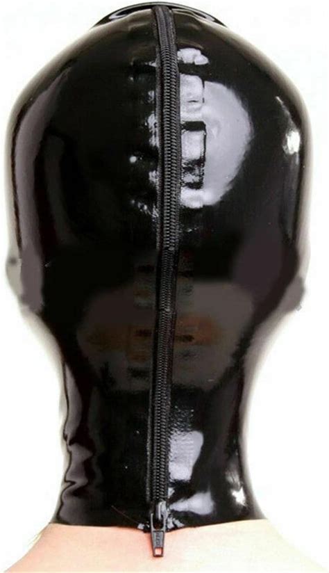 Buy GITDOT Sexy Latex Head Cover Black Latex HeadMask All Inclusive ...