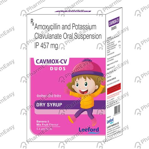 Cavmox Cv Duos Banana And Mix Fruit Flavour Bottle Of 30ml Dry Syrup ...