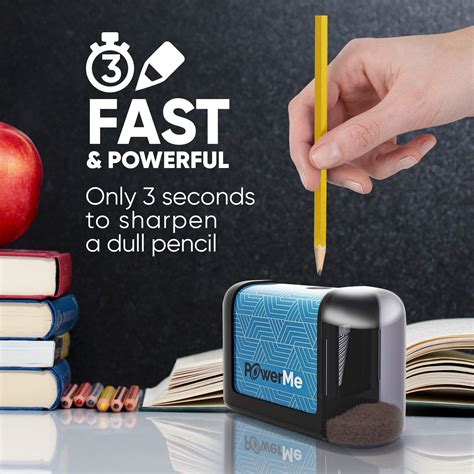 POWERME Electric Pencil Sharpener - Pencil Sharpener Battery Powered ...