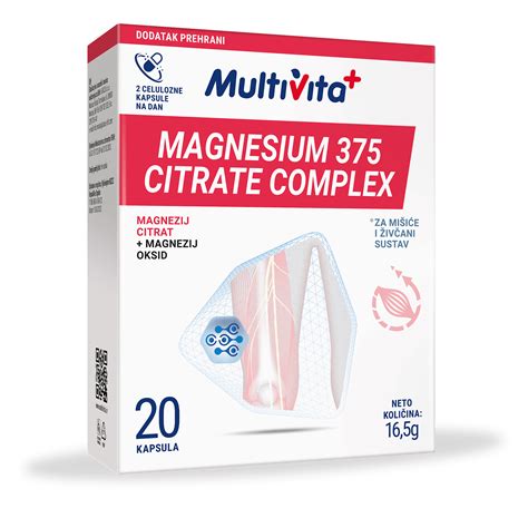 Magnesium 375 Citrate Complex kapsule - Multivita