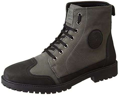 Royal Enfield Huntsman Leather Boots Grey Shoes-UK 9 (RLCSOA220382 ...