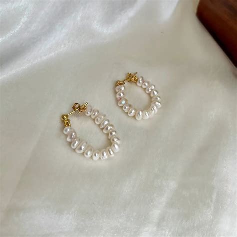 Elegant Trinket Pearl Hoop Earrings - CherishBox – CherishBox Real ...