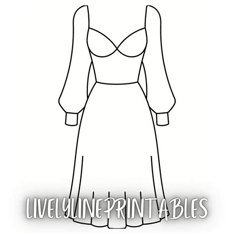Printable Dress Templates: Fashion Design Sketchbook (56 Pages ...