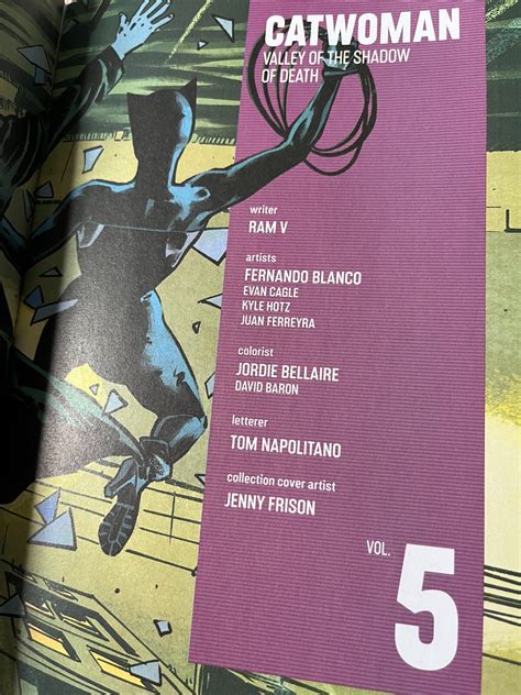 Catwoman Vol 5 Valley Of The Shadow Of Death 1st Print 10/21 DC Comics ...