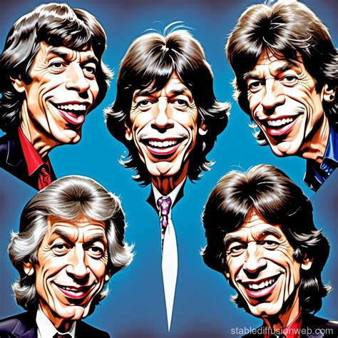 Iconic Rock Band 'The Rolling Stones' | Stable Diffusion Online